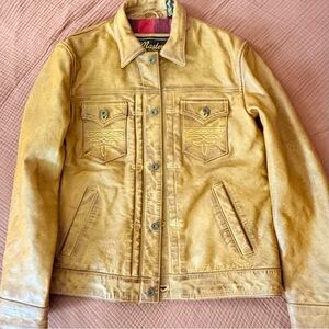 *LIKE NEW* Master Supply Co. Goldrush Leather Western Trucker Jacket
